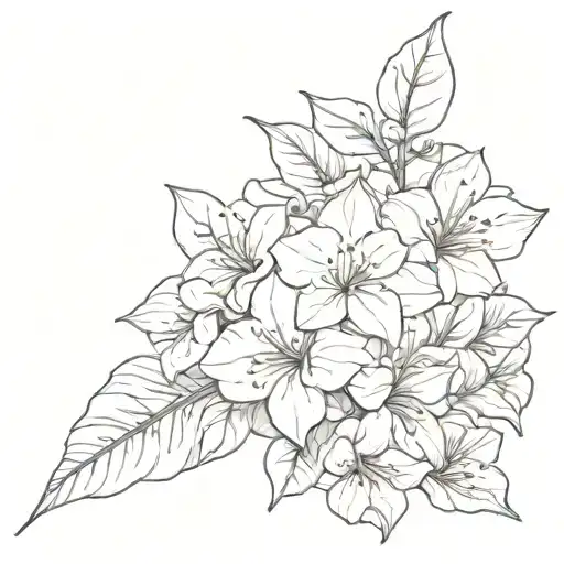 Bougainvillea tattoo design idea