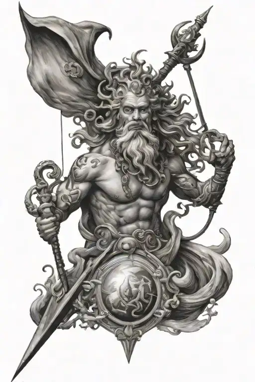 Neptune tattoo design idea