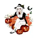 Jack O'Lantern scarecrow tattoo design idea