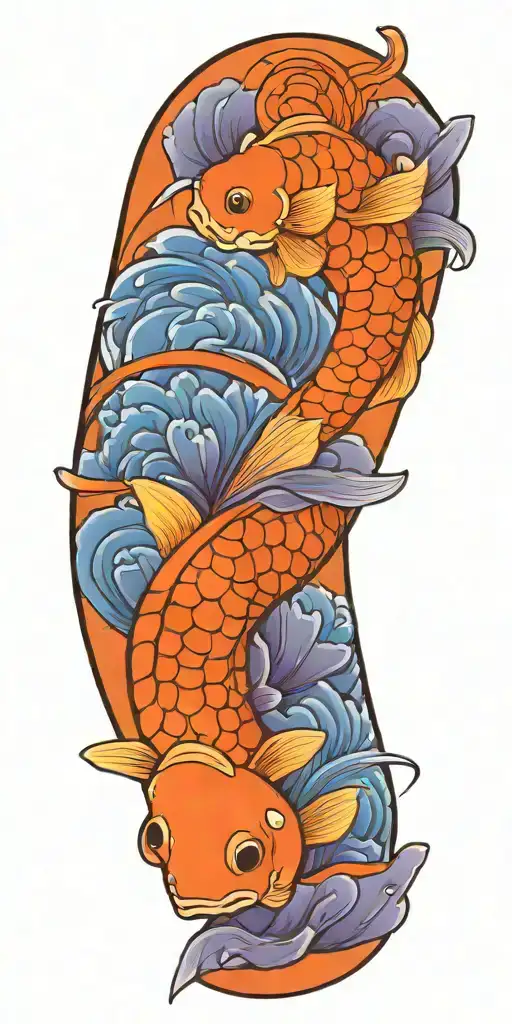 Traditional Japanese koi fish tattoo design  tattoo design idea