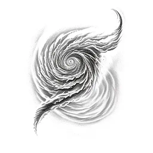 storm Twister volcano tattoo design idea