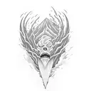 storm Twister volcano tattoo design idea