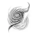 storm Twister volcano tattoo design idea