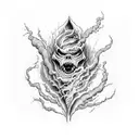 storm Twister volcano tattoo design idea