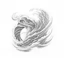 storm Twister volcano tattoo design idea