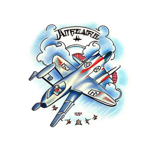 aircraft tattoo design idea