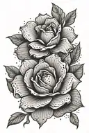 desert rose raindrops falling tattoo design idea