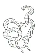 snake wrapped around sword     tattoo design idea