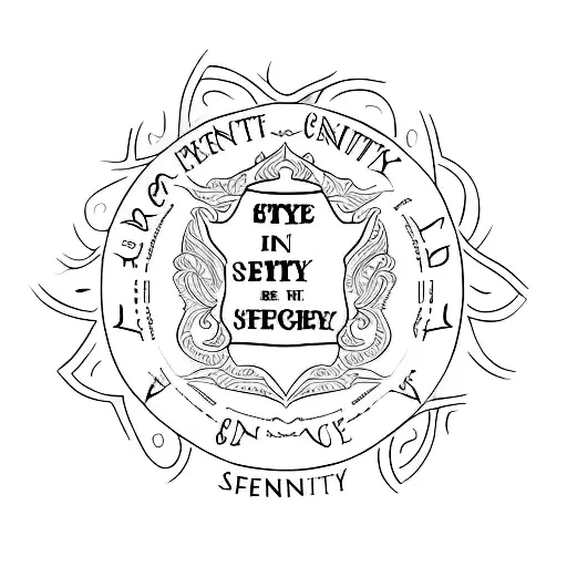 serenity prayer  tattoo design idea