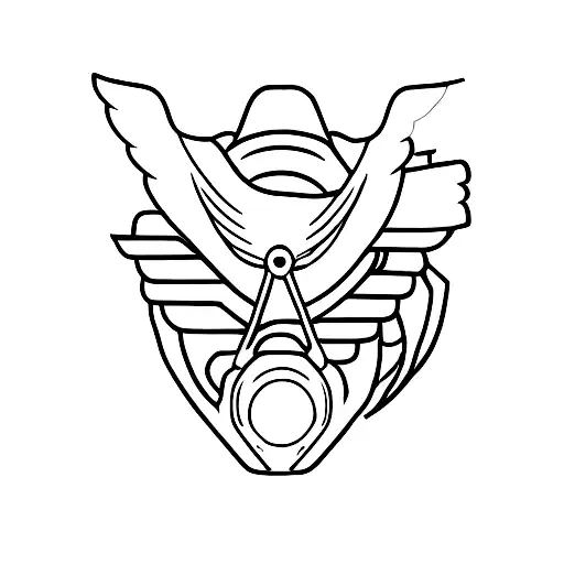 Motocross helmet with wings tattoo design idea