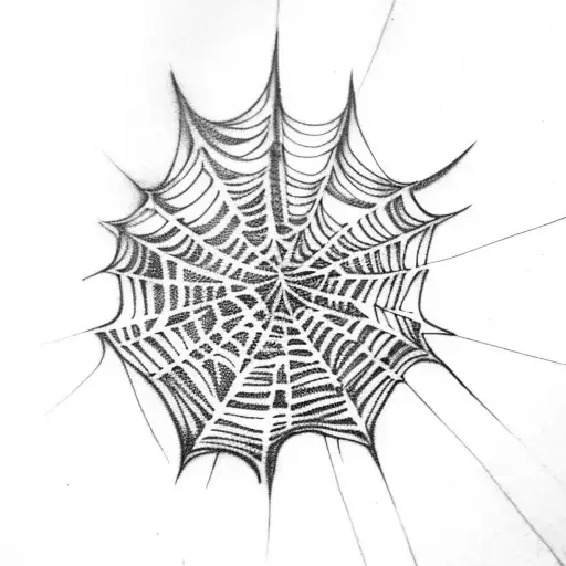 Spider Web tattoo design idea