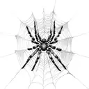 Spider Web tattoo design idea