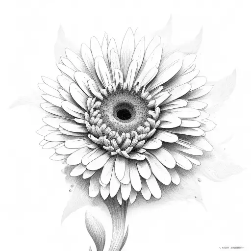 gerberas tattoo design idea