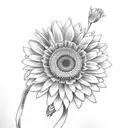 gerberas on vines tattoo design idea