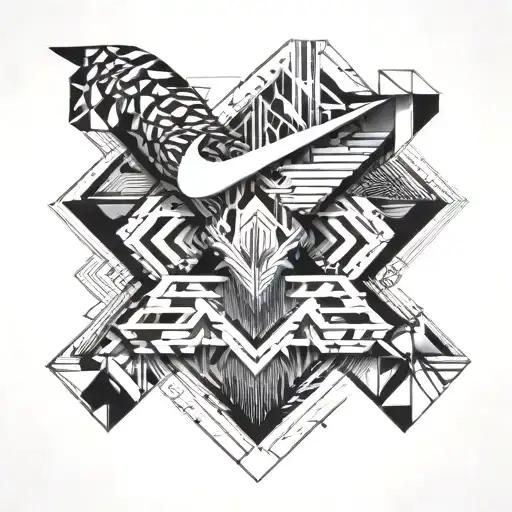 trailrunning nike tattoo design idea