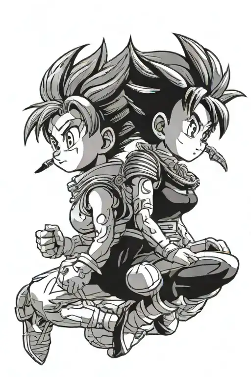 11.11 and bulma dragon ball z tattoo design idea