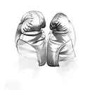 cross with boxing gloves tattoo design idea