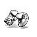 cross with boxing gloves tattoo design idea
