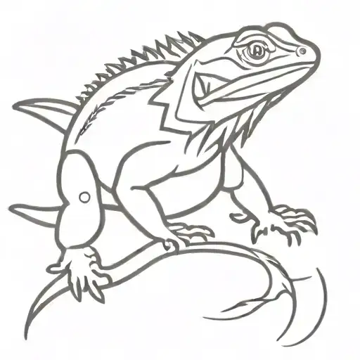 bearded dragon tattoo design idea