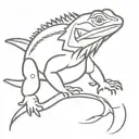bearded dragon tattoo design idea