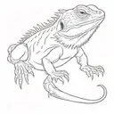 bearded dragon tattoo design idea