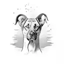 mythical alsatian cross Rhodesian Ridgeback tattoo design idea