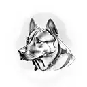 mythical alsatian cross Rhodesian Ridgeback tattoo design idea