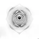 alex grey inspired fractal sleeve of eyes tattoo design idea