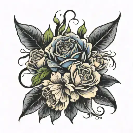 find someone who grows flowers in the darkest parts of you tattoo design idea