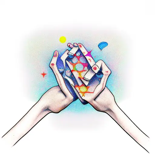 broken pinky promises tattoo design idea