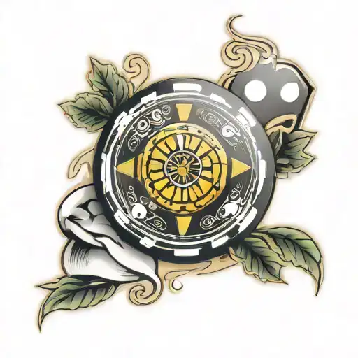 casino chip tattoo design idea