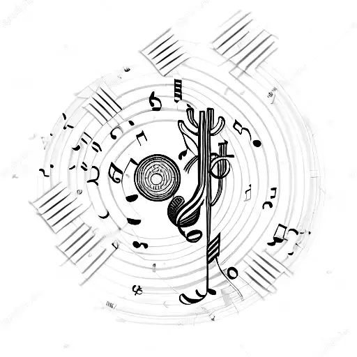 Music and sound engineer tattoo design idea