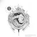 creation of Adam on left inside full arm tattoo design idea