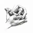 creation of Adam hands  tattoo design idea
