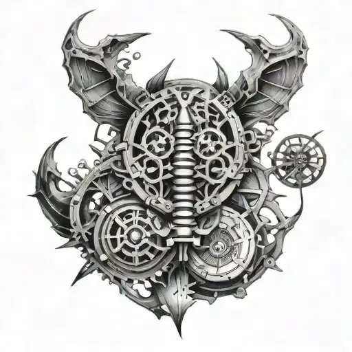 Bio mechanical tatoo tattoo design idea