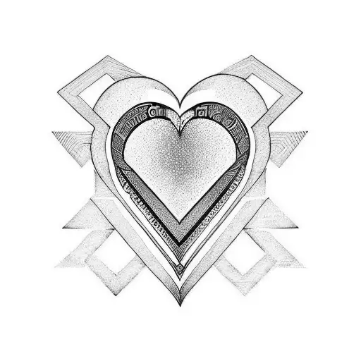 letter j with a heart around it  tattoo design idea