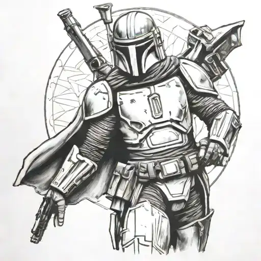 Mandalorian tattoo design idea