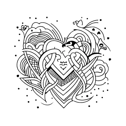 mom heart tattoo design idea