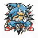 sonic tattoo design idea
