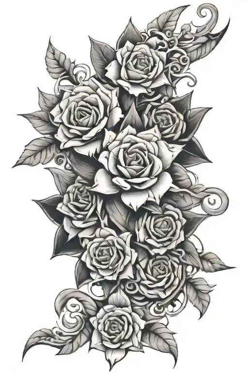 TRIPLE B 3D representation tattoo design idea