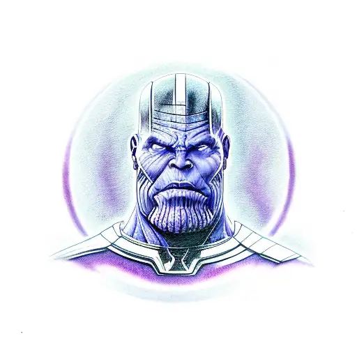 Thanos with the Gaunglet  tattoo design idea