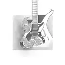 jazz guitar tattoo design idea