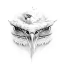 scary vulture  tattoo design idea