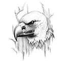 scary vulture  tattoo design idea