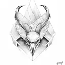 heartless vulture  tattoo design idea