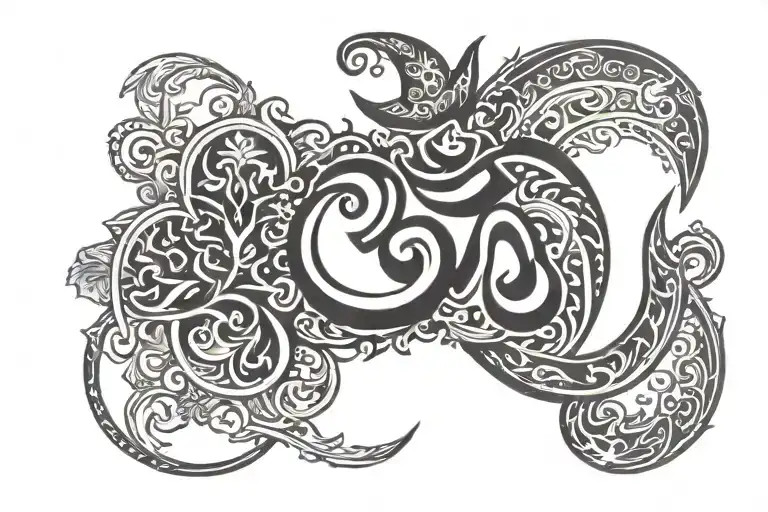 a tattoo of an om symbol tattoo design idea