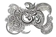 a tattoo of an om symbol tattoo design idea