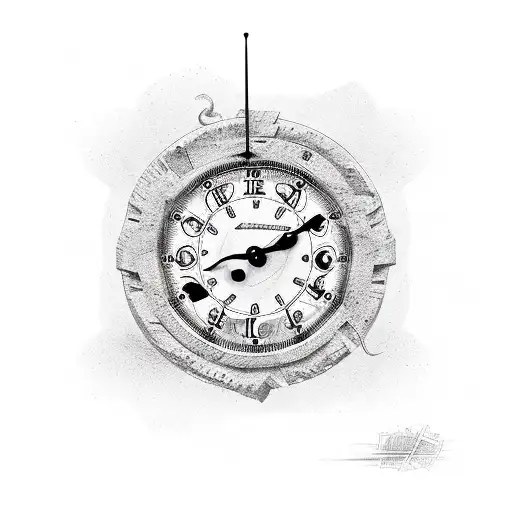 Harley Davidson valley clock tattoo design idea