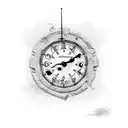 Harley Davidson valley clock tattoo design idea