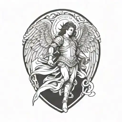 St michael archangel tattoo design idea
